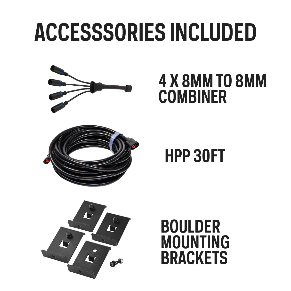 (3) Boulder 100 Solar Panel Mountable Bundle