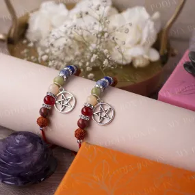 7 Chakra Blissful Rakhi with Star Charm (Set of 2)