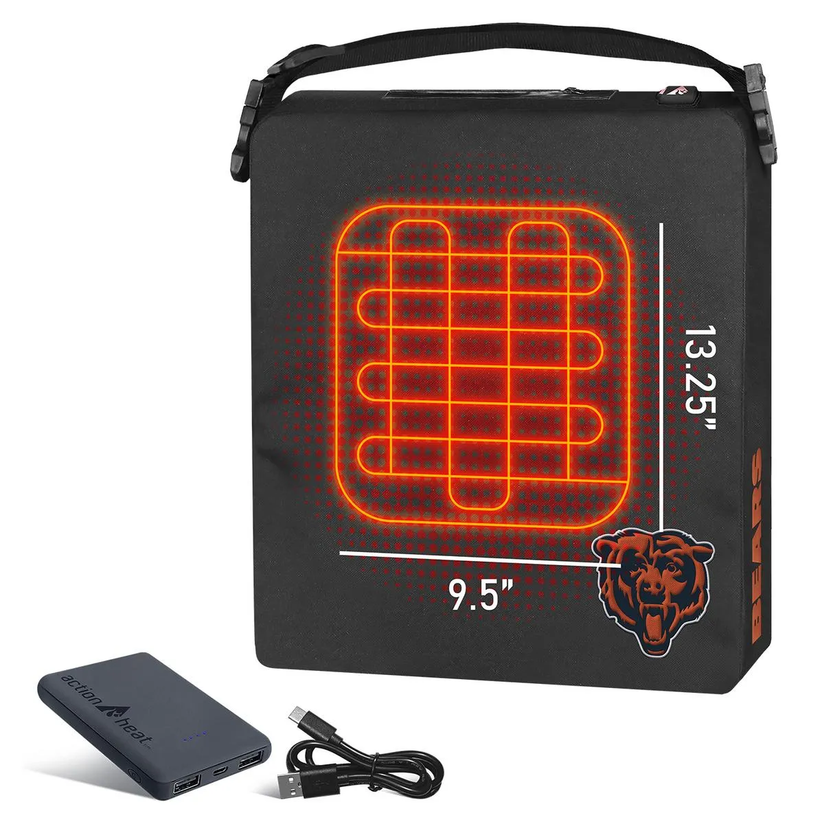 ActionHeat Chicago Bears 5V Battery Heated Seat Cushion