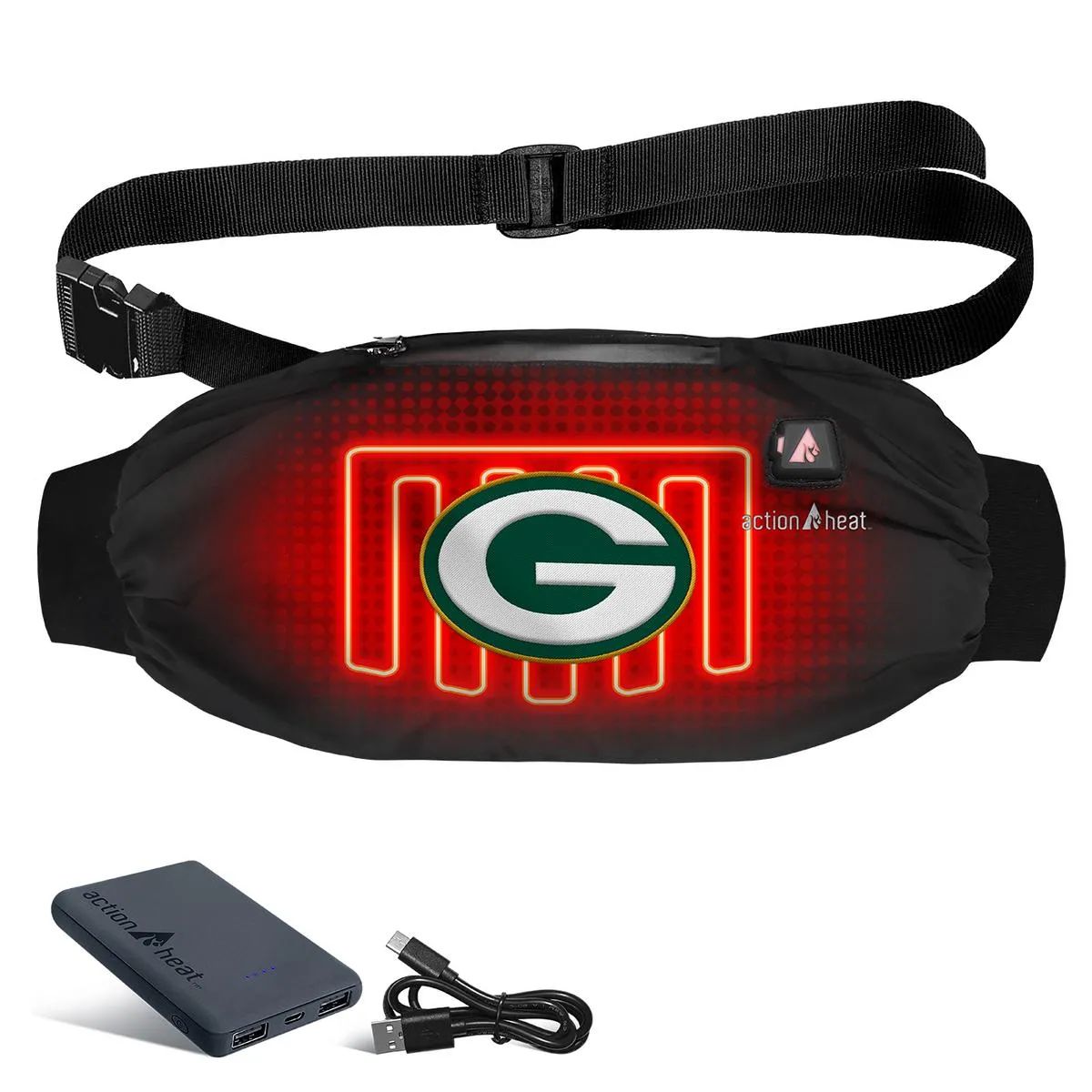 ActionHeat Green Bay Packers 5V Battery Heated Hand Muff