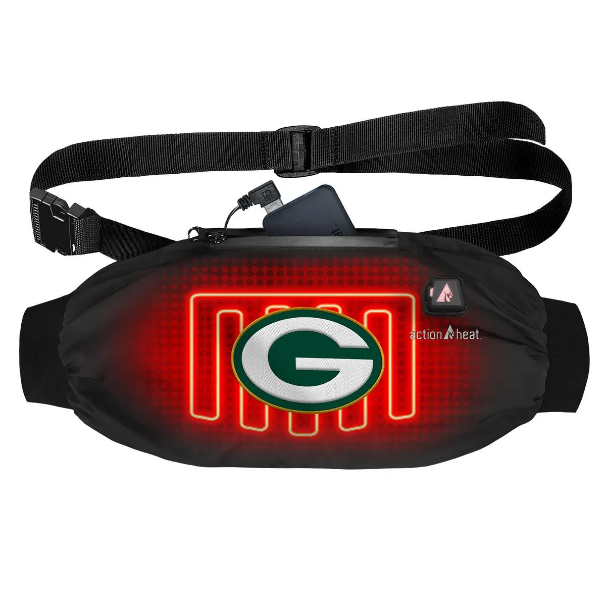 ActionHeat Green Bay Packers 5V Battery Heated Hand Muff