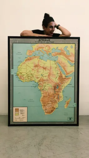 Afrique C’est Chic | Vintage Map of Africa Framed