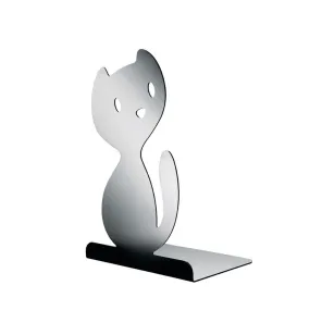 Alessi AMMI30 2 Lola steel bookstand in the shape of a cat