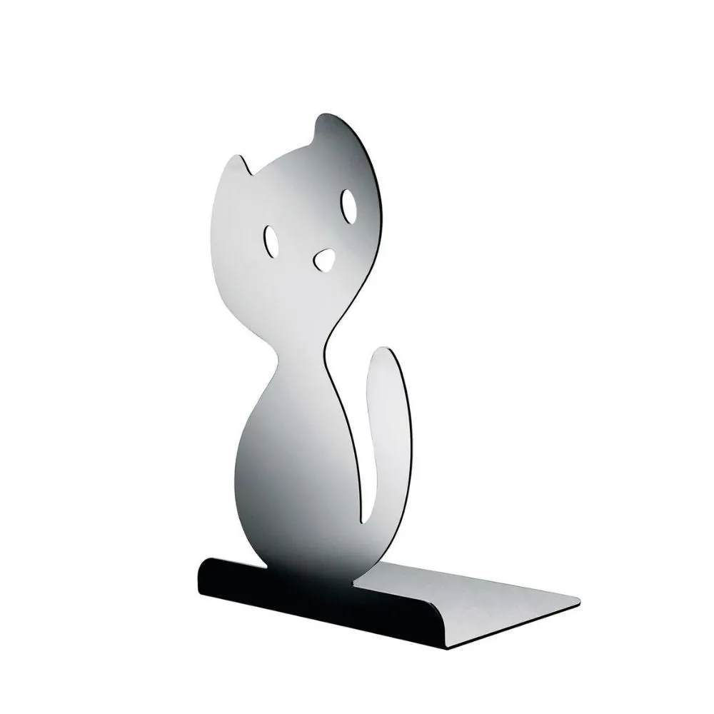 Alessi AMMI30 2 Lola steel bookstand in the shape of a cat