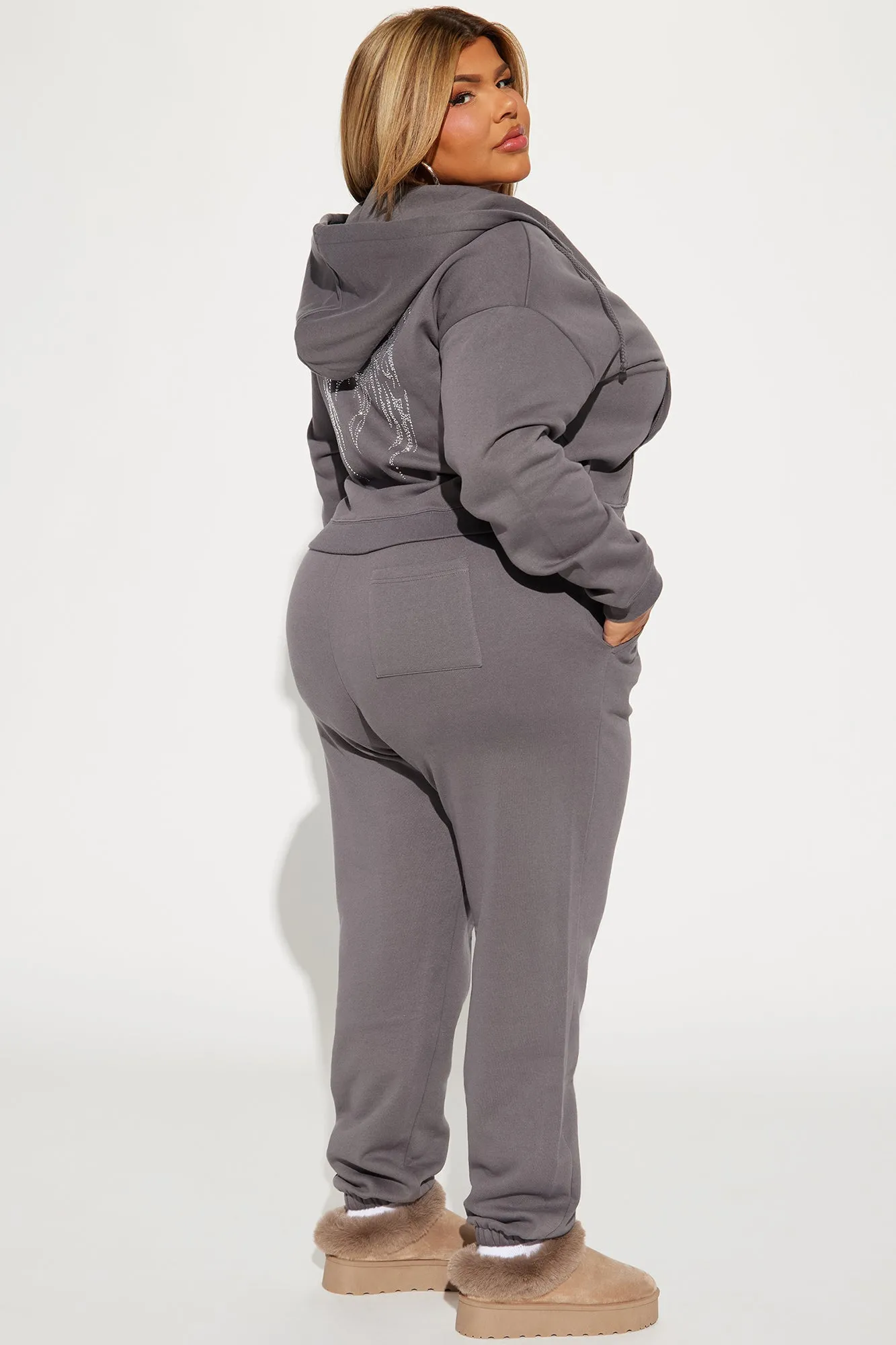 Angel Wings Sweatsuit - Charcoal