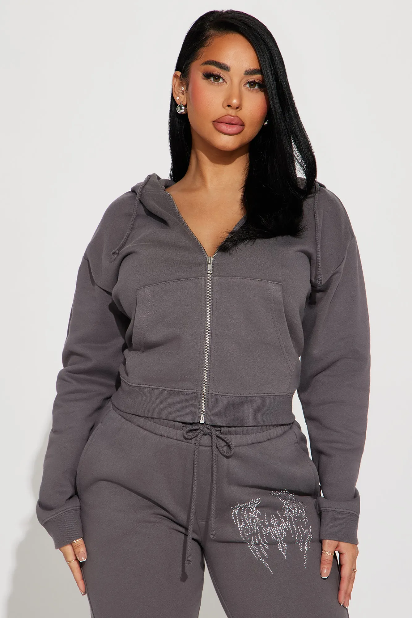 Angel Wings Sweatsuit - Charcoal