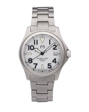 Atlas 38mm White Solar Eclipse Watch - Premium Edition