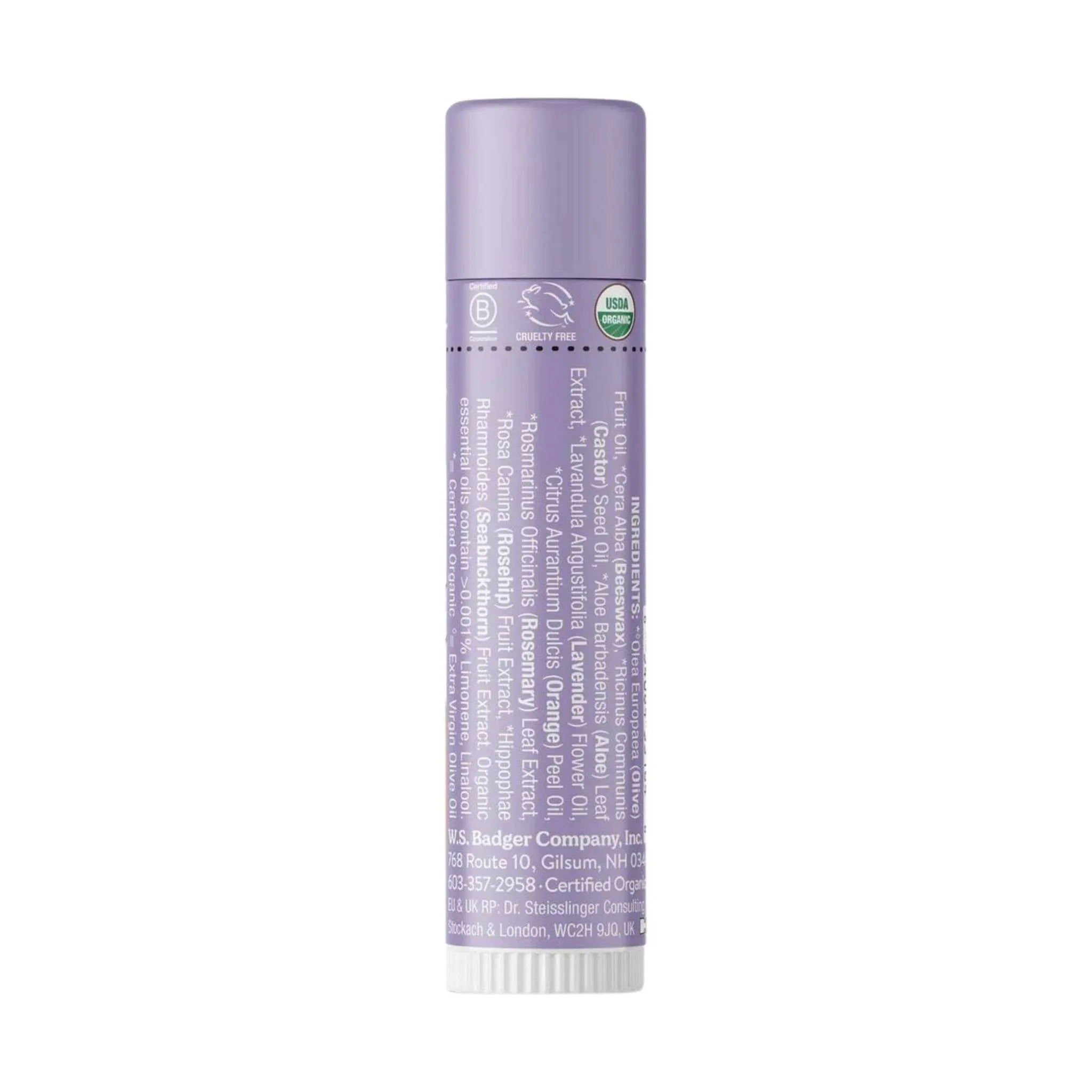 Badger Classic Organic Lip Balm - Lavender Orange