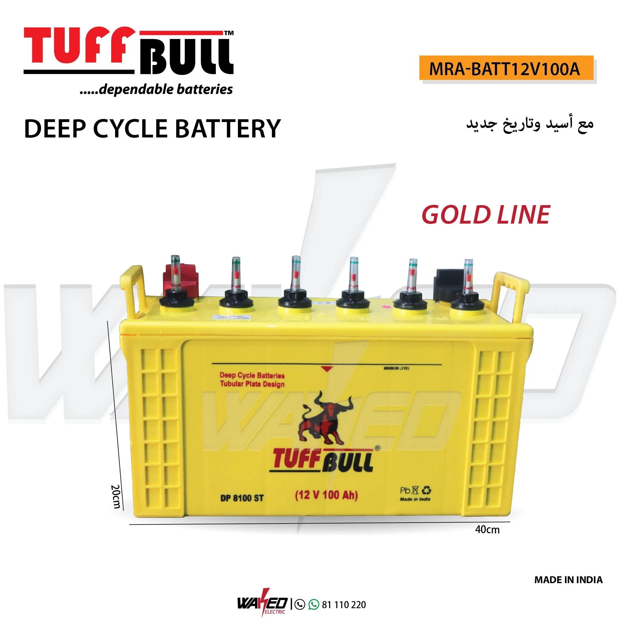 BATTERY-100Ah-TUFFBULL - Gold Line