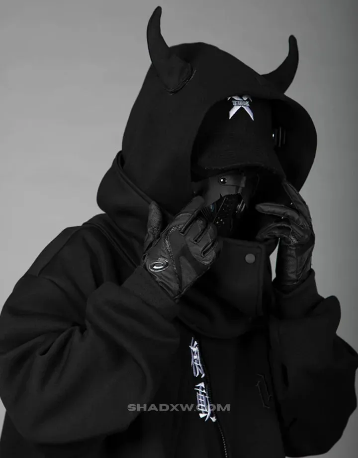 Black Hoodie with Horns