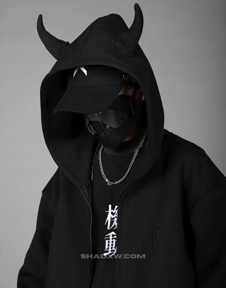 Black Hoodie with Horns