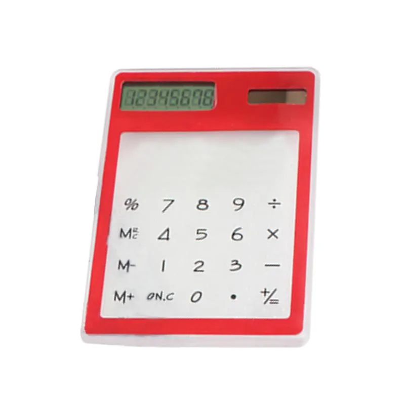 Clear Solar Powered Calculator