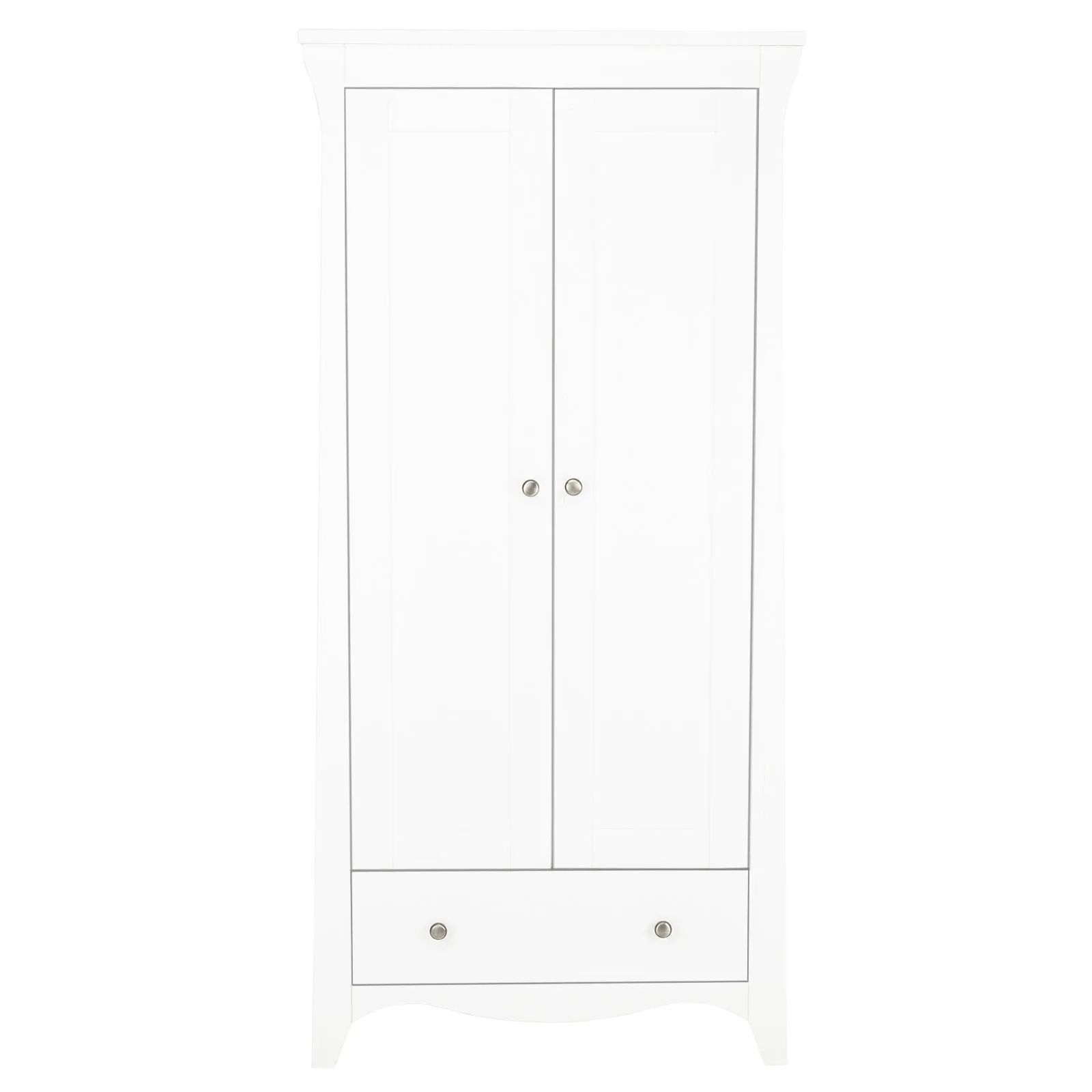 CuddleCo Clara 2 Door Double Wardrobe - White