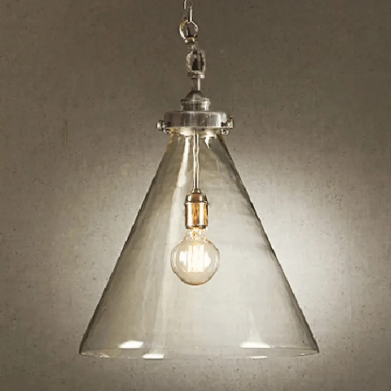 Evoking Industrial Glass Pendant | Antique Silver | Assorted Sizes