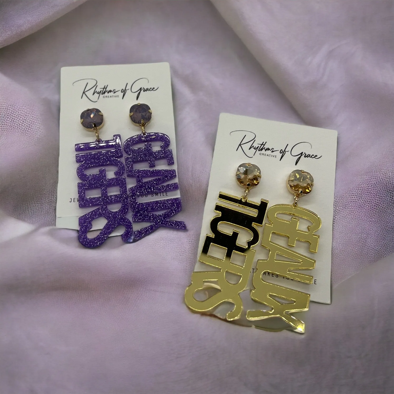 Geaux Tigers Earrings - Tiger Earrings, College Football Earrings, Handmade Jewelry, Purple and Gold, Football, Handmade Earrings, Louisiana