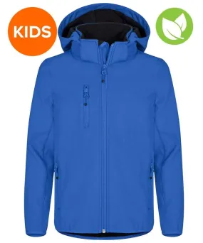 Kinder softshell jas Clique classic kobalt