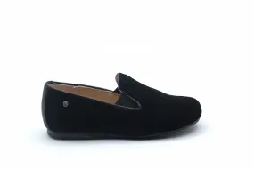 Manuela De Juan Benji Black Velvet Smoking Shoe