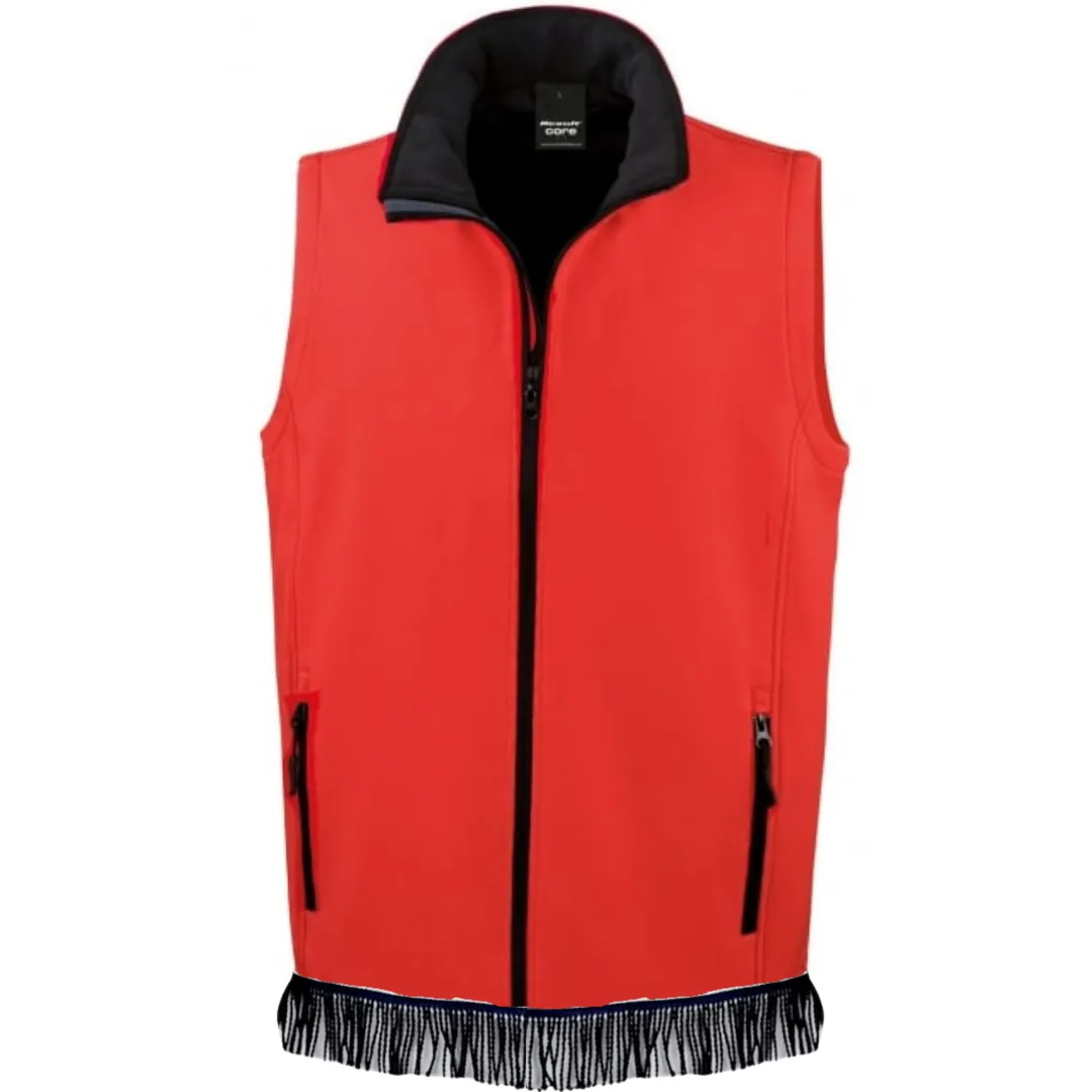 Men's Softshell Bodywarmer with Fringes