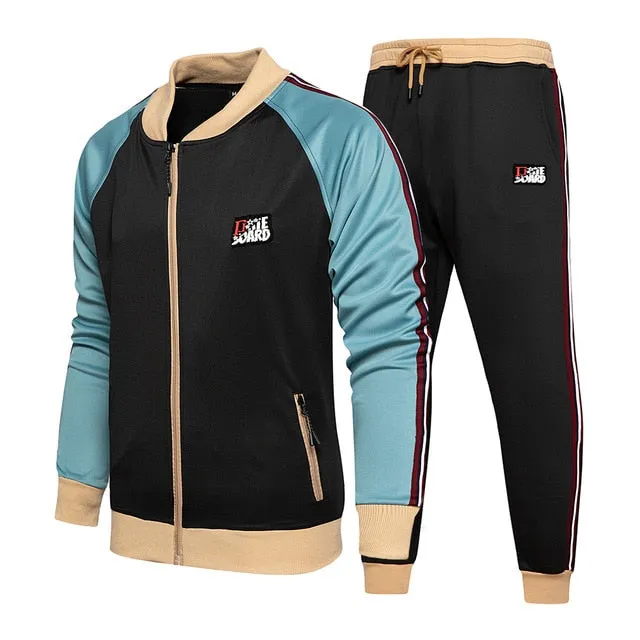 New Men's Tracksuit 2020 Casual Sweat Suits Male Sportswear Winter 2 Piece Sport Suits Set Men Sweatshirts   Pants Streetwear