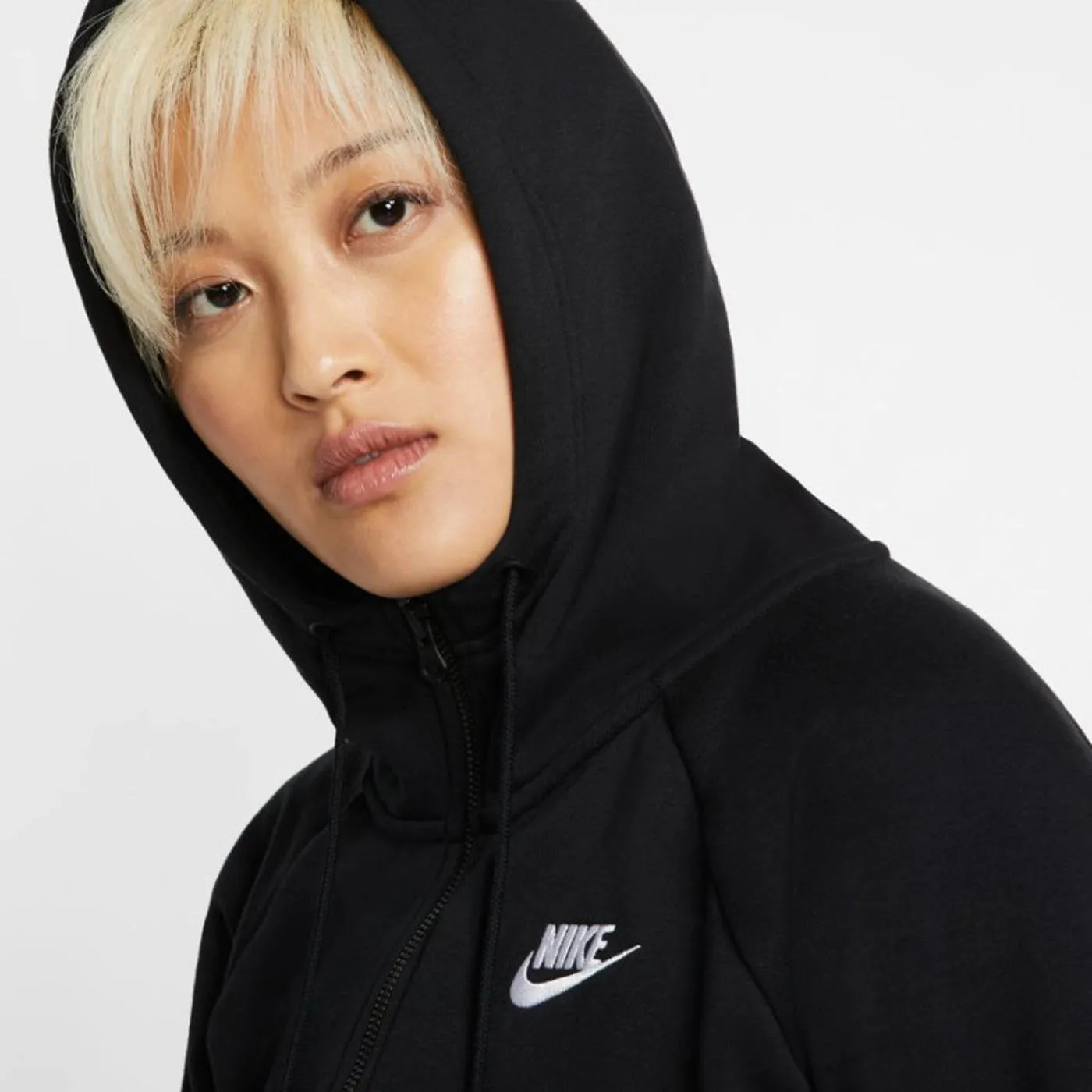 Nike Hoodie Zip Up  Sport Wear Essential Black