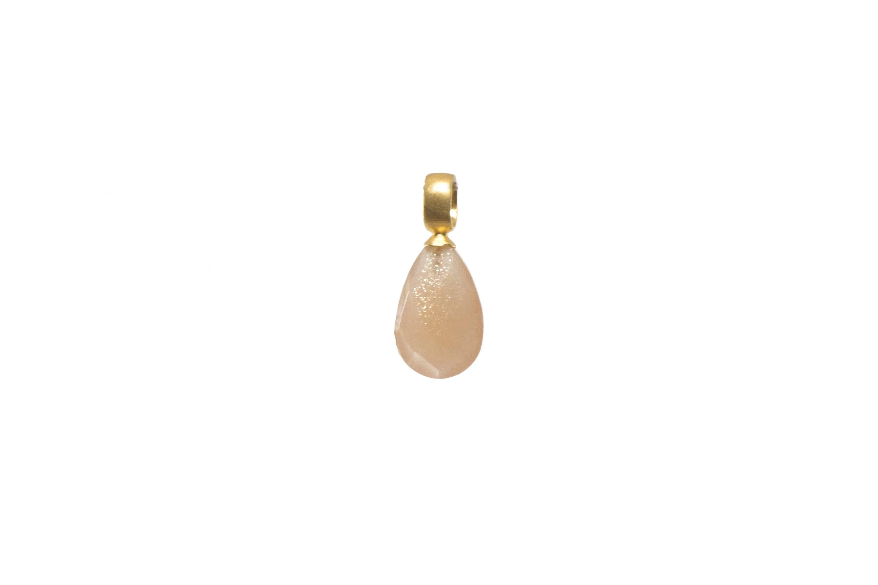 Pendant Peach Moonstone Fair Trade 24K Gold Vermeil