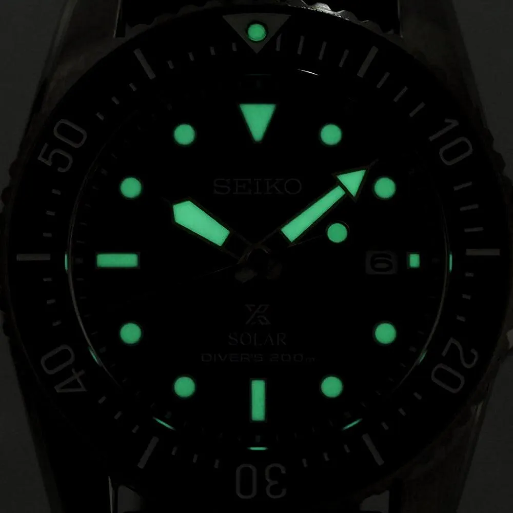 Seiko Prospex Divers Solar Mens Watch - 200m Water Resistance - Model SNE573P1