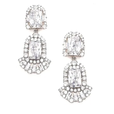 Starlet Earrings - Silver Zirconia