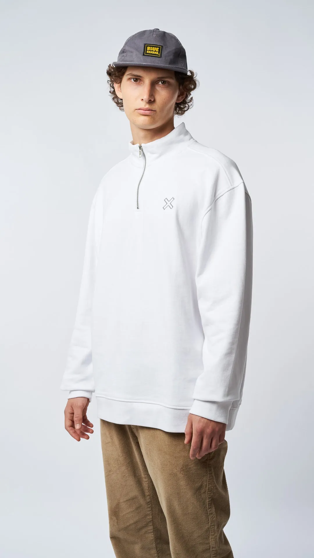 SUDADERA HALF ZIP REEF BLANCA