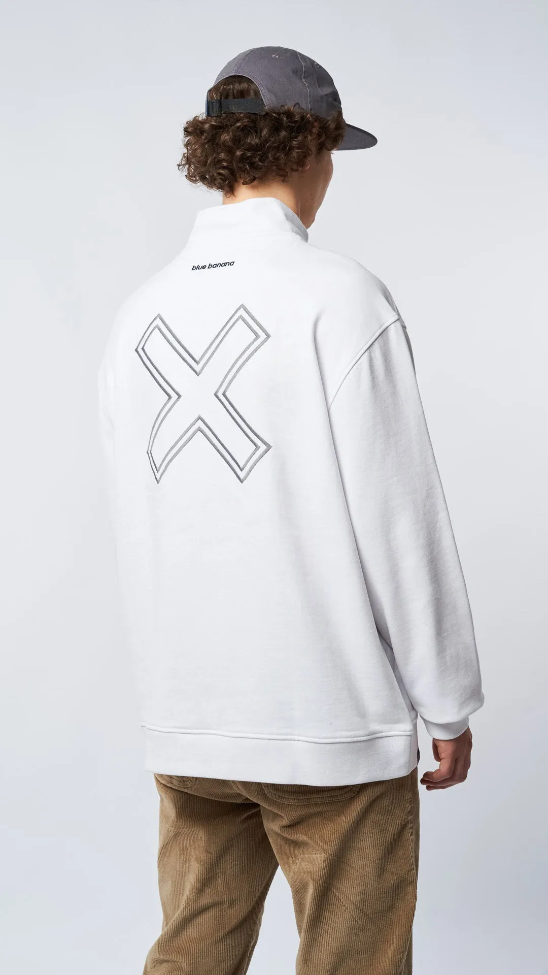 SUDADERA HALF ZIP REEF BLANCA