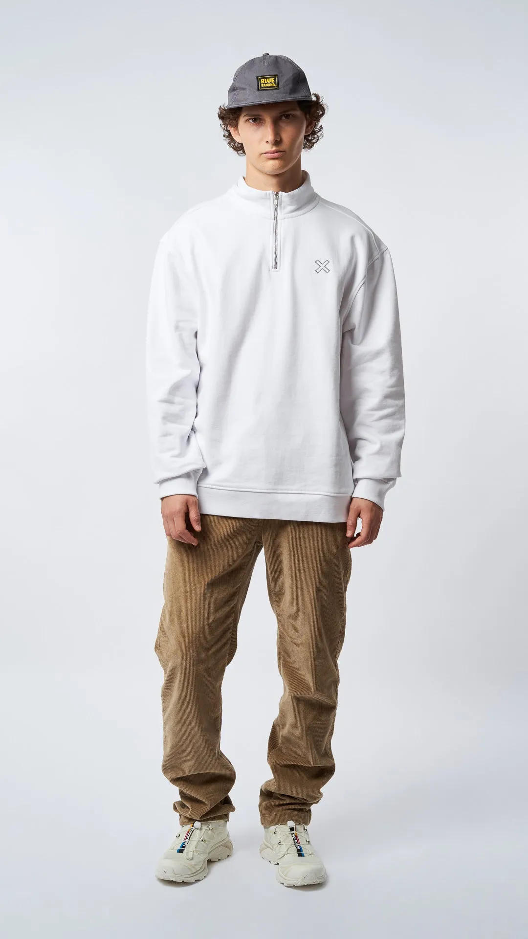 SUDADERA HALF ZIP REEF BLANCA