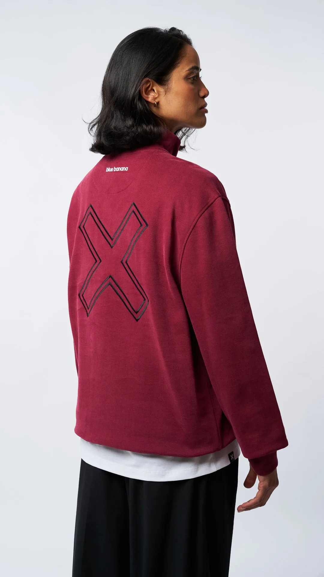 SUDADERA HALF ZIP REEF BURGUNDY